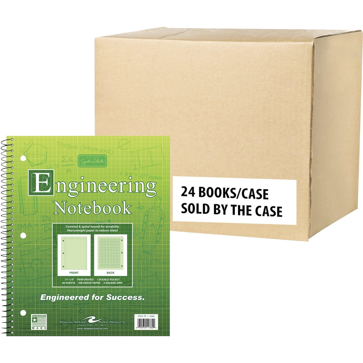 Roaring Spring WB Engineering Book Green 11"x9" - 2000