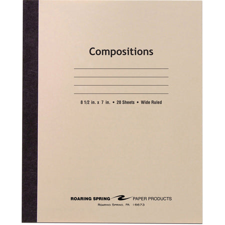 Roaring Spring Wide Ruled Flexible Cover Composition Book - 2000