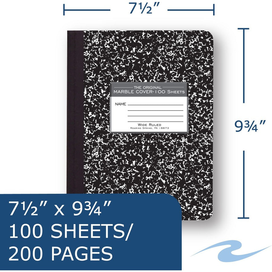 Roaring Spring Wide Ruled Hard Cover Composition Book - Alternate-Image1