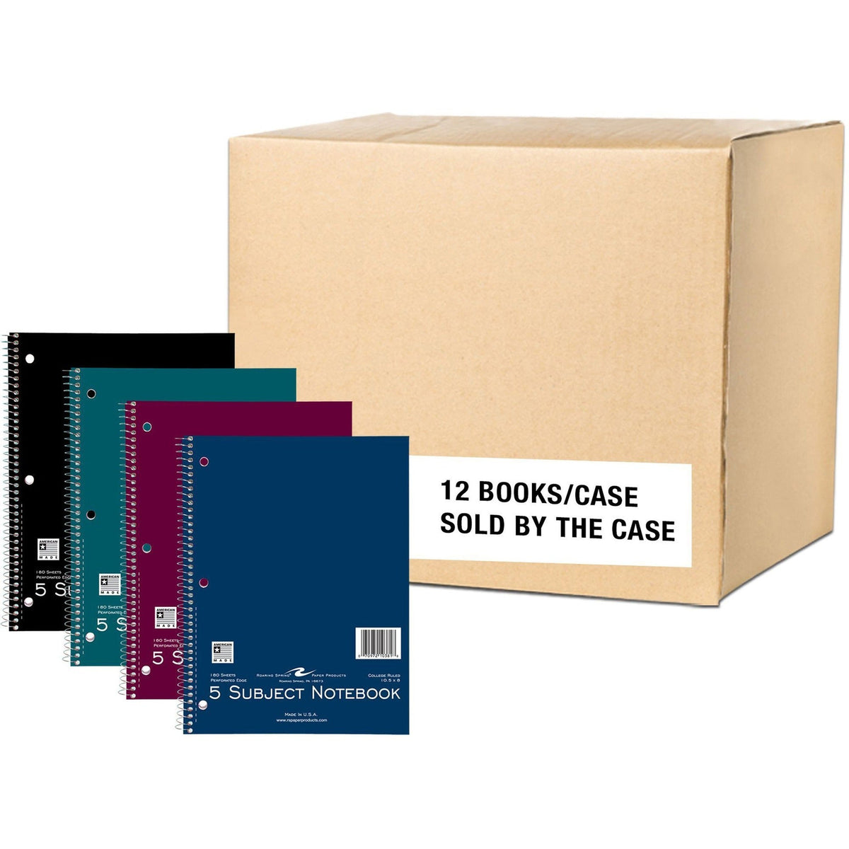 Roaring Spring Wirebound 5-subject Notebook - 2000