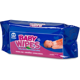 Royal Paper Baby Wipes Refill Pack - 80 - 12 Cartons - Skin