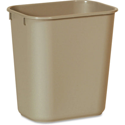 Rubbermaid Commercial 13 QT Wastebaskets - Durable Plastic Beige - 12/Carton - Waste Containers & Lids