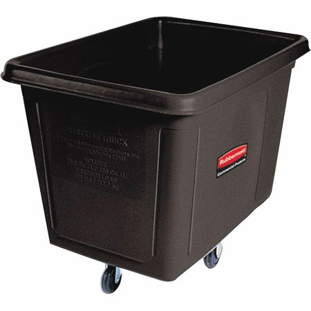 Rubbermaid Commercial 300-lb Capacity Cube Truck - 44.91 gal - Durable - 28.1’’ Height x 26’’ Width - Hand Trucks &