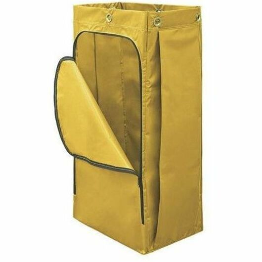 Rubbermaid Commercial 34 Gal Vinyl Bag for High Capacity Janitorial Cleaning Carts, Yellow - Alternate-Image1