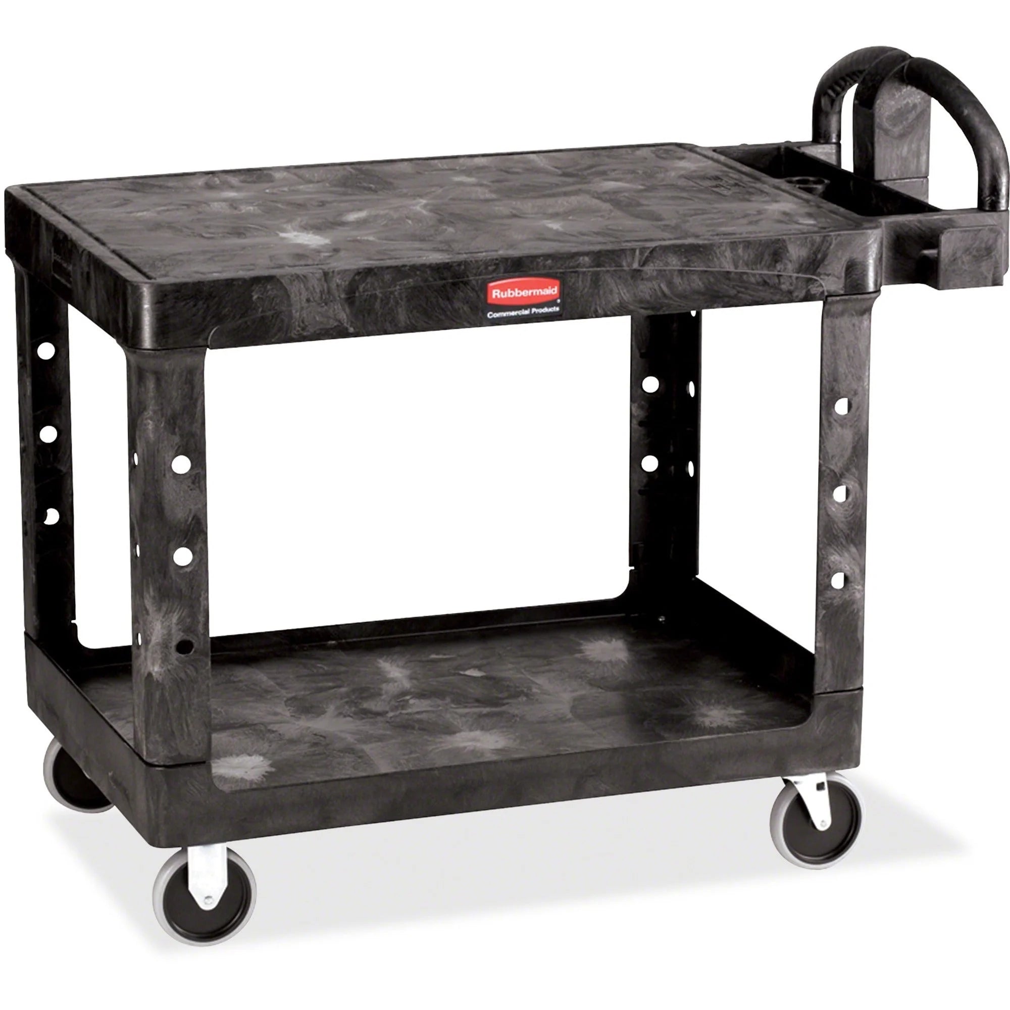 Rubbermaid Commercial 4525 Utility Cart: 2-Shelf 500 lb Capacity - Hand Trucks & Dollies
