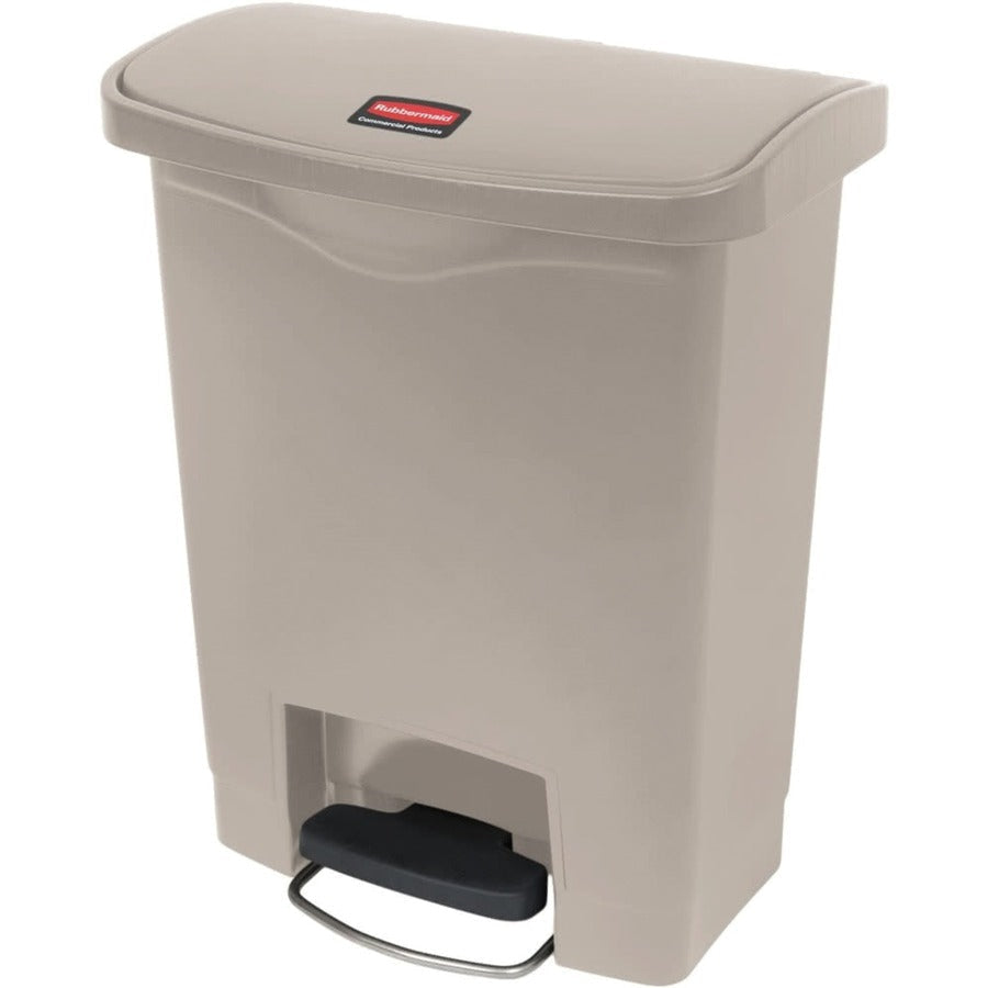 Rubbermaid Commercial 8G Slim Jim Front Step Container - Left