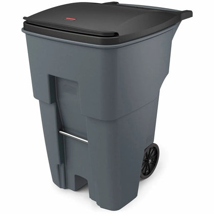 Rubbermaid Commercial 95-Gallon Rollout Container: UV Resistant Wheels for Easy Mobility - Waste Containers & Lids