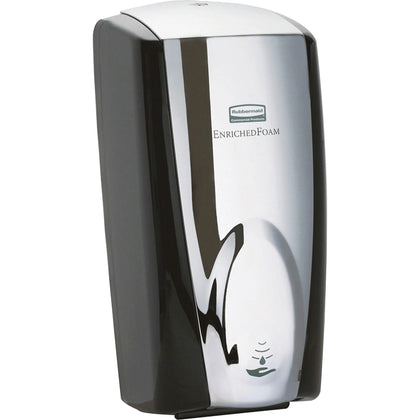 Rubbermaid Commercial Auto Foam Dispenser - Touch-free Automatic - Black/Chrome - Skin Care Dispensers & Refills