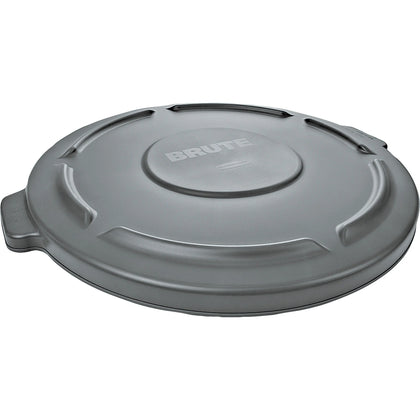Rubbermaid Commercial Brute 20-Gallon Container Lid - Durable Plastic - Gray - Waste Containers & Lids