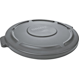 Rubbermaid Commercial Brute 32-Gallon Container Flat Lids - Gray - 6/Carton - Waste Containers &