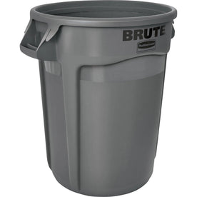Rubbermaid Commercial Brute 32-Gallon Vented Container - 32 gal Capacity - Round - Handle Heavy Duty Reinforced UV
