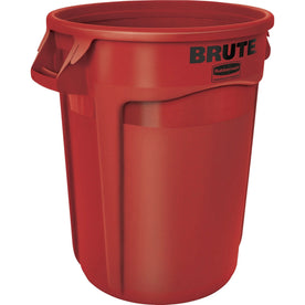 Rubbermaid Commercial Brute 32-Gallon Vented Containers - Heavy Duty Round Bins - Waste & Lids