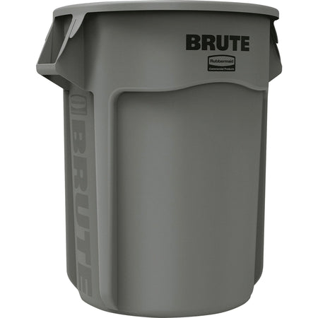 Rubbermaid Commercial Brute 55-Gallon Vented Container - 55 gal Capacity - Round - Handle Heavy Duty Reinforced UV