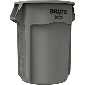 Rubbermaid Commercial Brute 55-Gallon Vented Containers - Heavy Duty UV Coated - 3/Carton - Waste & Lids
