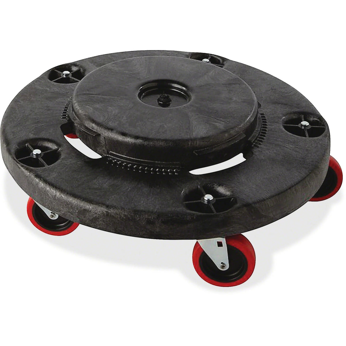 Rubbermaid Commercial Brute Quiet Dolly - 350 lb Capacity - Plastic - 6.60’’ Height - Black - 2 / Carton - Hand Trucks