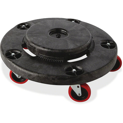 Rubbermaid Commercial Brute Quiet Dolly - 350 lb Capacity - Black - Hand Trucks & Dollies