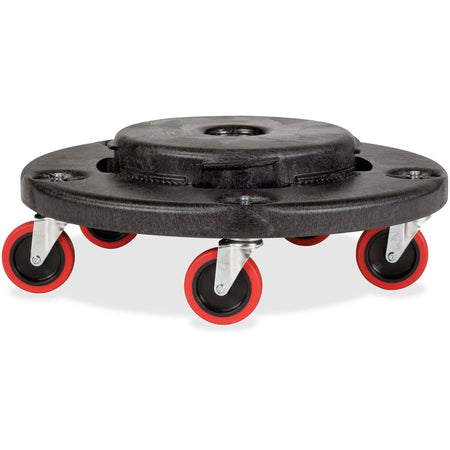 Rubbermaid Commercial Brute Quiet Dolly - 350 lb Capacity - Plastic - 6.60’’ Height - Black - 2 / Carton - Hand Trucks