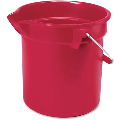 Rubbermaid Commercial Brute Utility Bucket - Heavy Duty 10-qt - Rust Resistant Steel & HDPE - Buckets Wringers