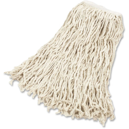 Rubbermaid Commercial Cotton Wet Mop - White - 12/Carton - Mops & Refills