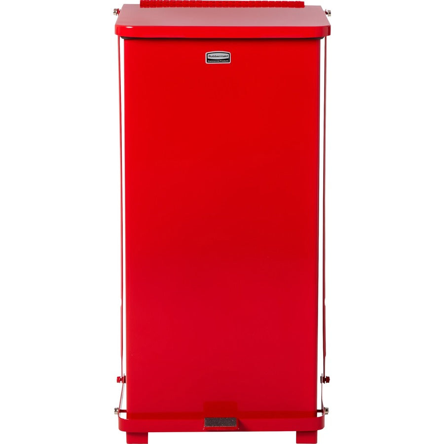 Rubbermaid Commercial Defenders Steel Step Cans - Front