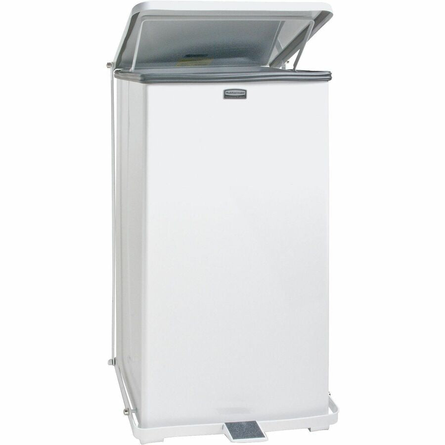 Rubbermaid Commercial Defenders Steel Step Cans - Right
