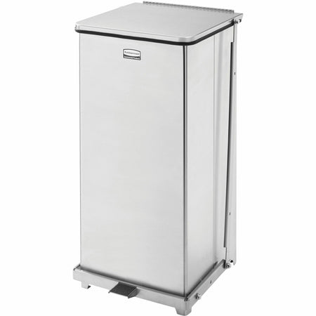 Rubbermaid Commercial Defenders Step Can: 13 gal Fire-Safe Steel Bin - Waste Containers & Lids