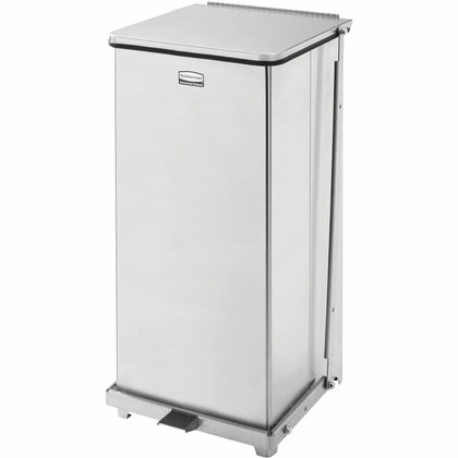 Rubbermaid Commercial Defenders Step Can: 13 gal Fire-Safe Steel Bin - Waste Containers & Lids