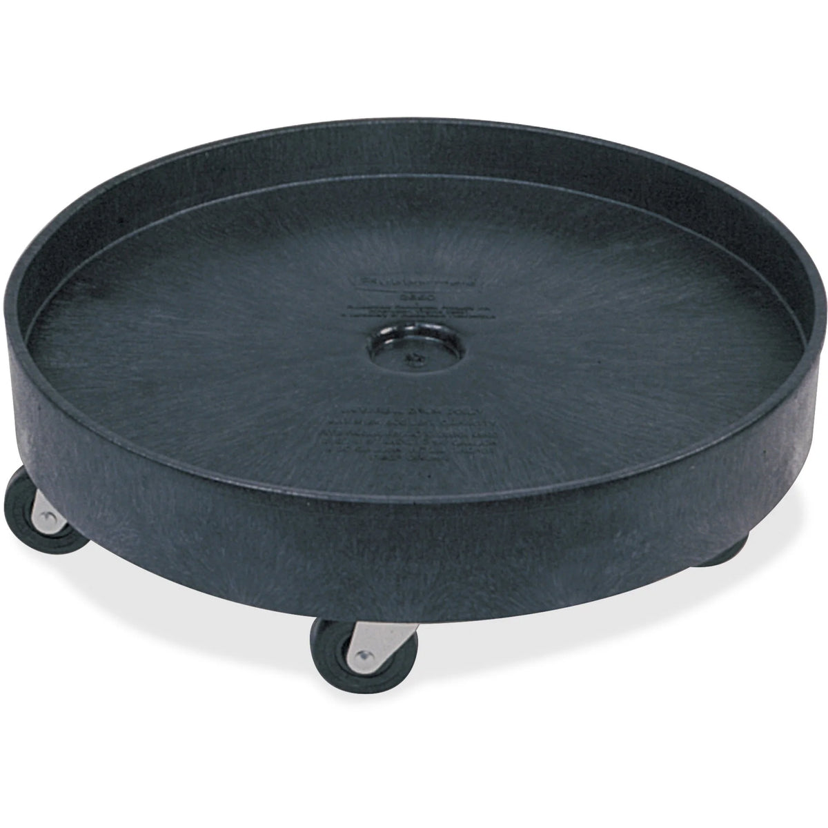 Rubbermaid Commercial Drum Dolly - 5 Casters - Plastic - Black - Hand Trucks & Dollies