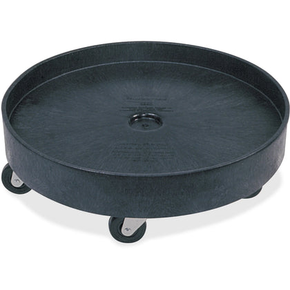 Rubbermaid Commercial Drum Dolly - 5 Casters - Plastic - Black - Hand Trucks & Dollies