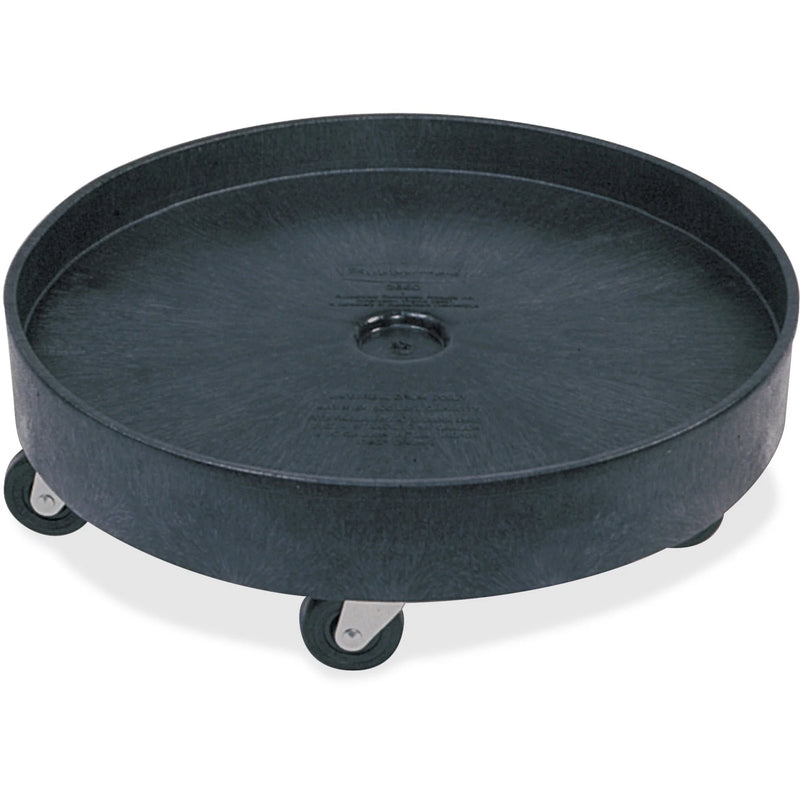 Rubbermaid Commercial Drum Dolly - 5 Casters - Plastic - Black - Hand Trucks & Dollies