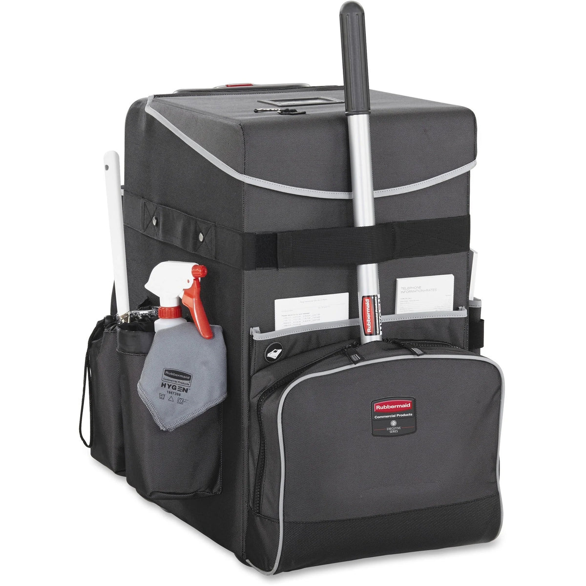 Rubbermaid Commercial Executive Quick Cart: Telescopic Handle 60 lb Capacity - Cleaning/Utility Carts
