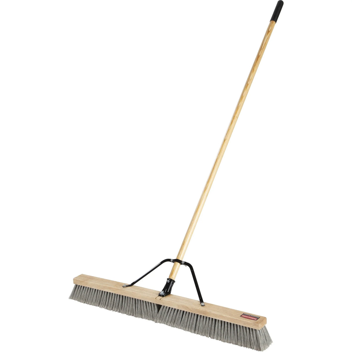 Rubbermaid Commercial Fine Bristle Push Broom - 36’’ Length - Durable Wood Handle - Brooms & Sweepers