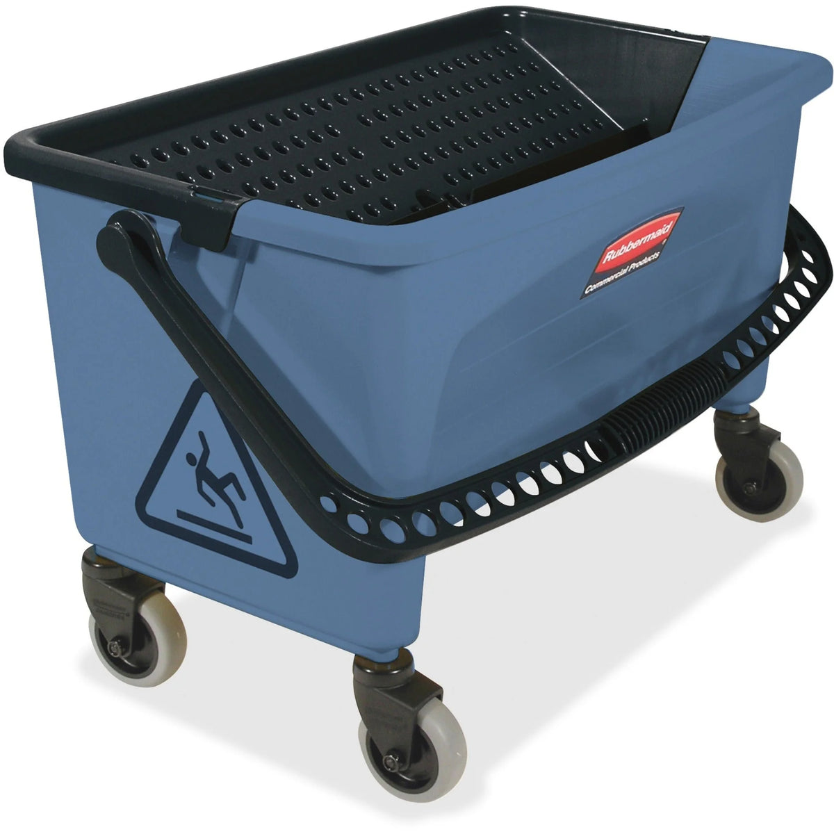 Rubbermaid Commercial Finish Mop Bucket with Wringer - Ergonomic Design - Blue - Buckets & Wringers