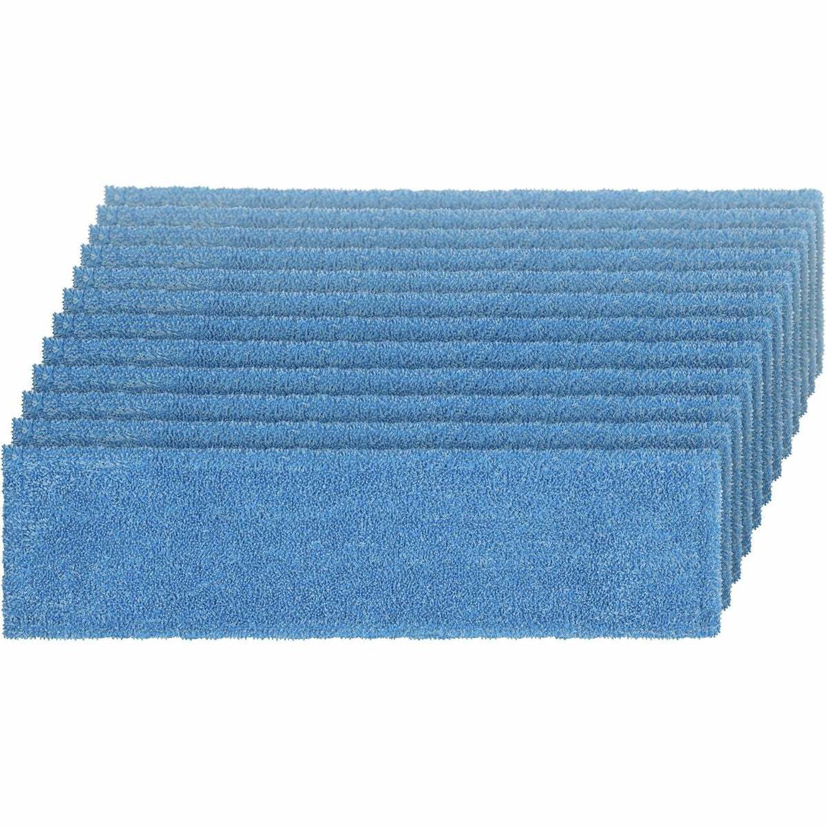 Rubbermaid Commercial Flat Mop Microfiber Pad - Blue - 12/Carton - Mops & Refills