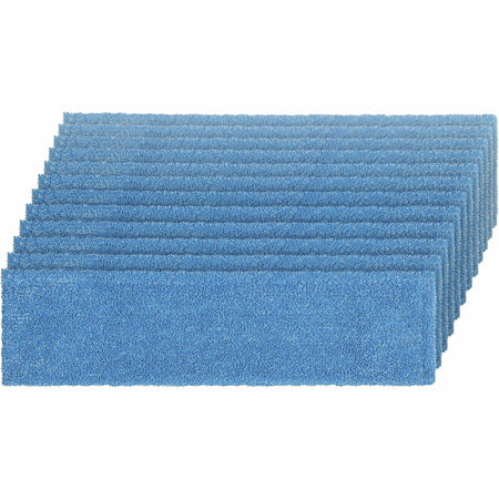 Rubbermaid Commercial Flat Mop Microfiber Pad - Blue - 12/Carton - Mops & Refills