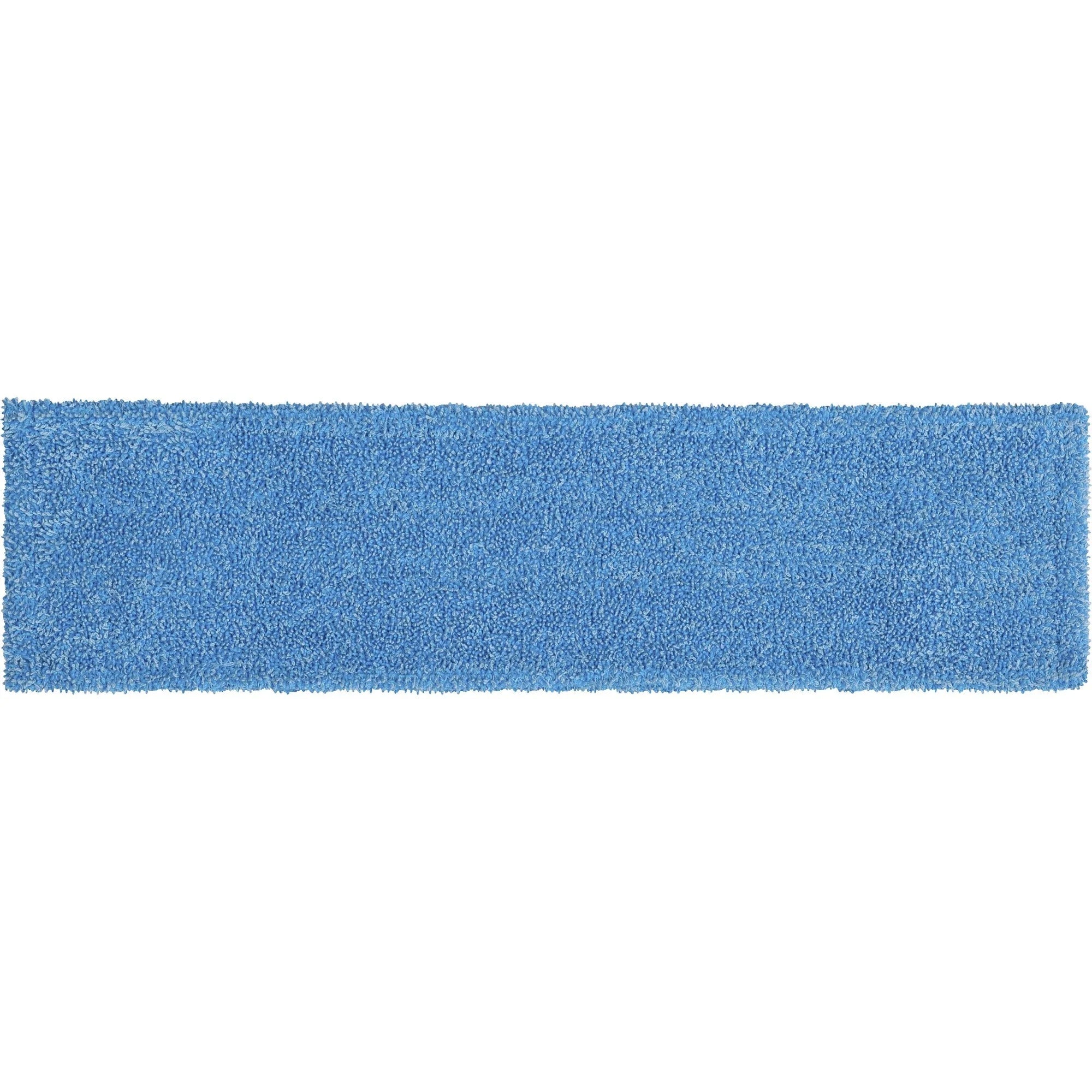 Rubbermaid Commercial Flat Mop Microfiber Pad - Blue - 19.5’’ x 5.5’’ - Mops & Refills