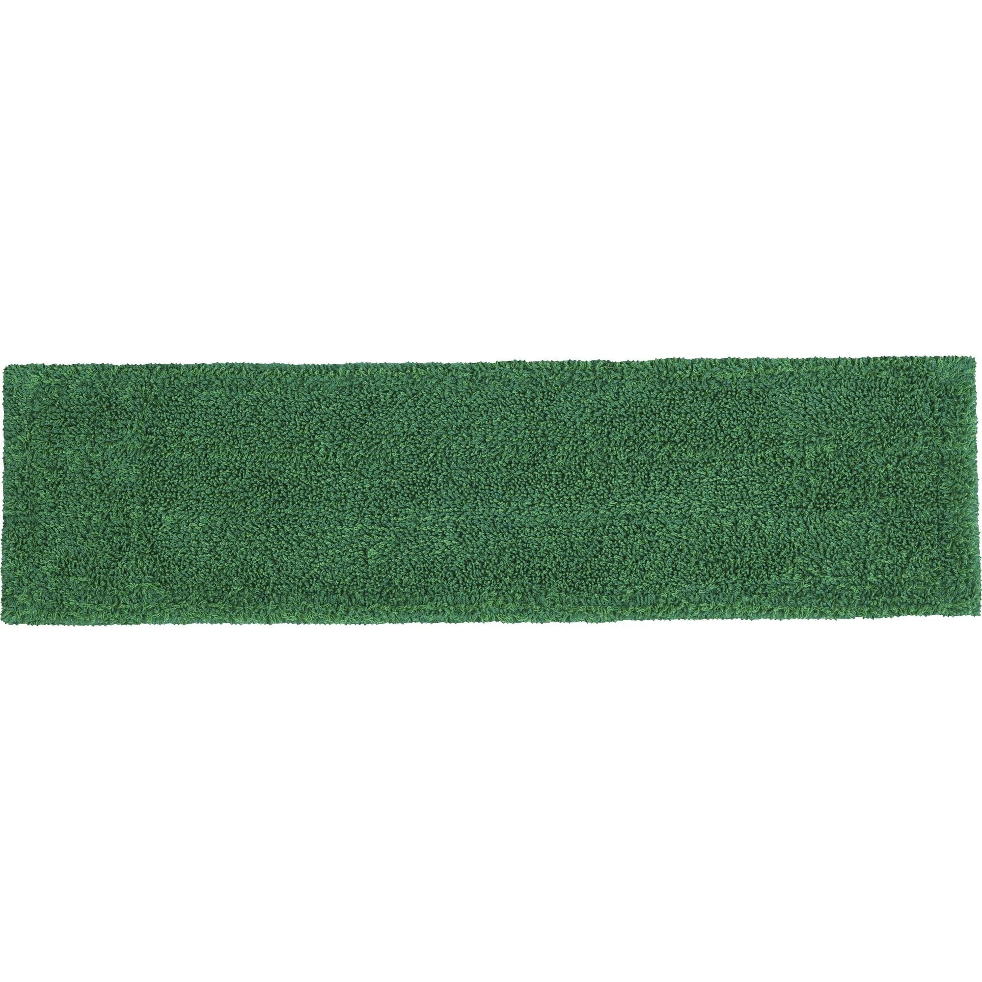 Rubbermaid Commercial Flat Mop Microfiber Pad - Green - 19.5’’ x 5.5’’ - Mops & Refills
