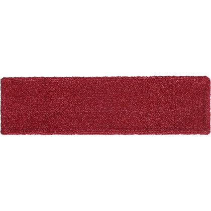 Rubbermaid Commercial Flat Mop Microfiber Pad - Red - 19.5’’ x 5.5’’ - Mops & Refills