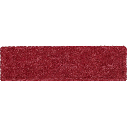 Rubbermaid Commercial Flat Mop Microfiber Pad - Red - 19.5’’ x 5.5’’ - Mops & Refills