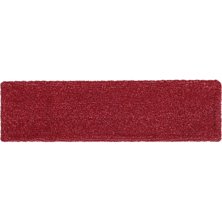 Rubbermaid Commercial Flat Mop Microfiber Pad - Red - 19.5’’ x 5.5’’ - Mops & Refills