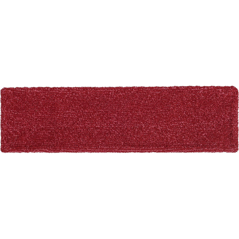 Rubbermaid Commercial Flat Mop Microfiber Pad - Red - 19.5’’ x 5.5’’ - Mops & Refills