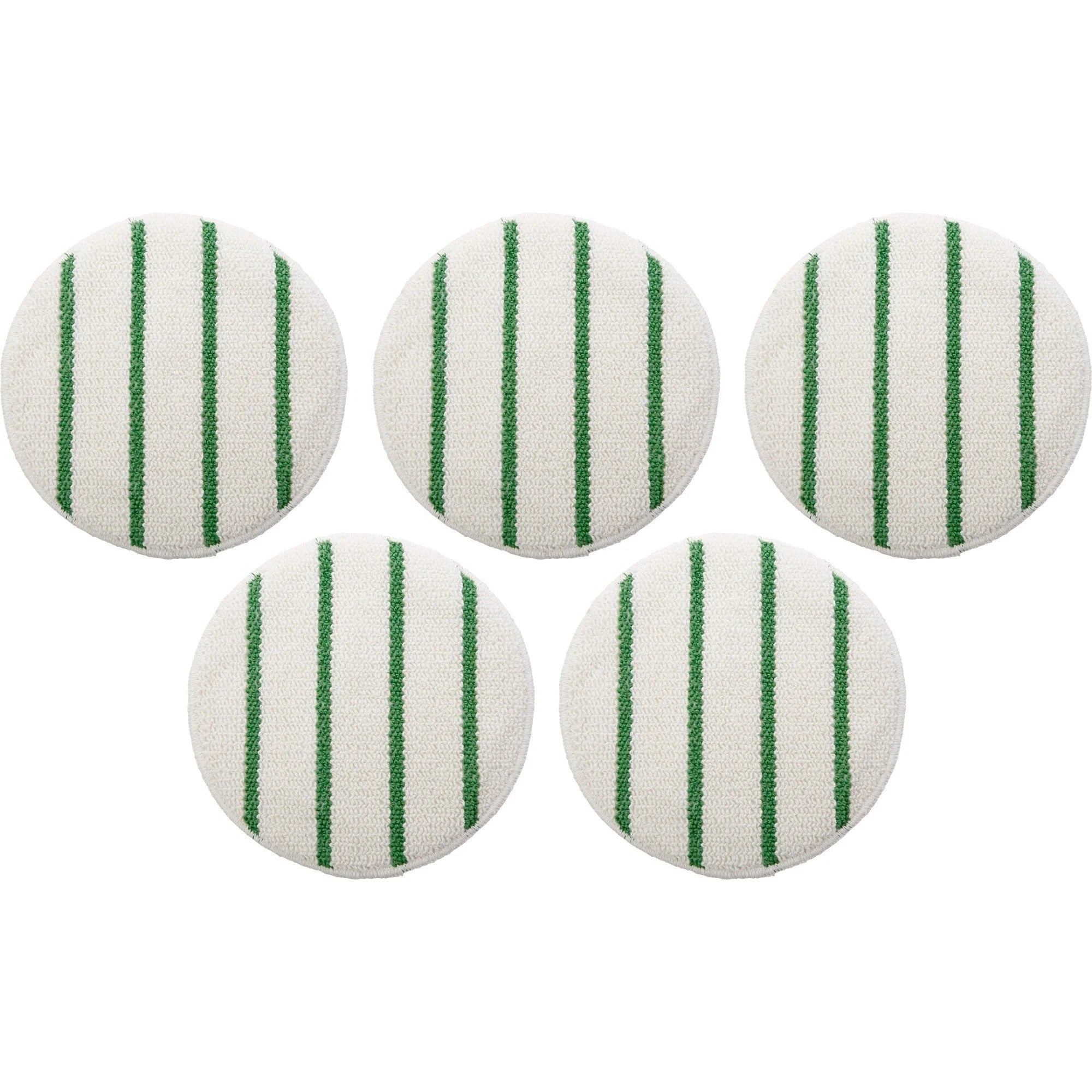 Rubbermaid Commercial Green Stripe Carpet Bonnet - High-Speed Scrub Strip - 5/Carton - Floor Machines & Accessories