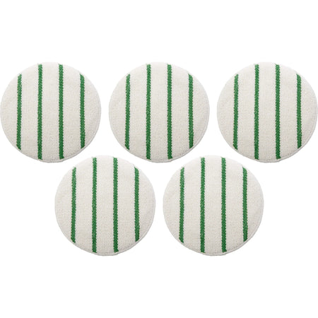 Rubbermaid Commercial Green Stripe Carpet Bonnet - High-Speed Scrub Strip - 5/Carton - Floor Machines & Accessories