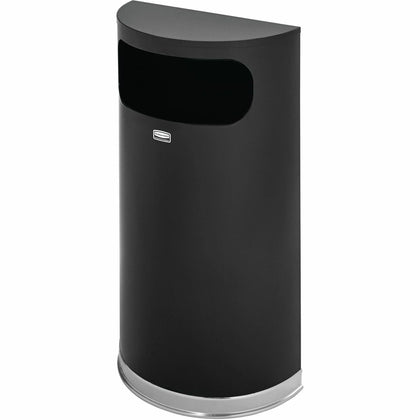 Rubbermaid Commercial Half Round Receptacle - 9 gal Capacity - Waste Containers & Lids