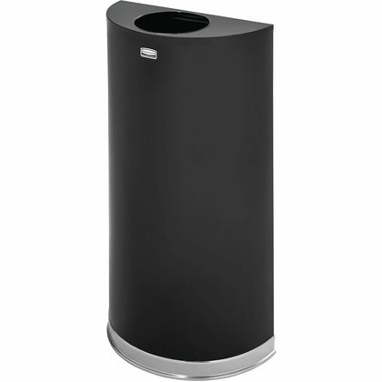 Rubbermaid Commercial Half Round Steel Receptacle - 12 Gallon Capacity - Waste Containers & Lids