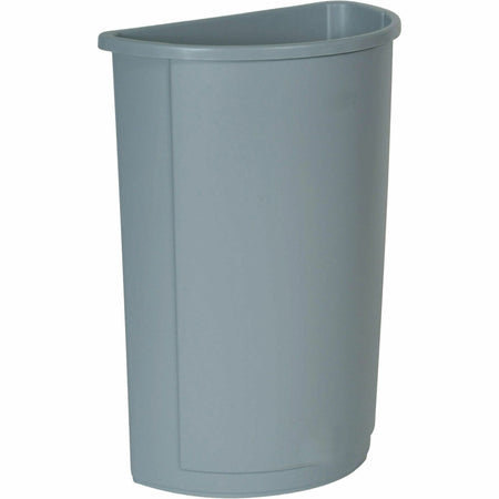 Rubbermaid Commercial Half Round Wastebasket - 21 gal Capacity - Gray - Waste Containers & Lids