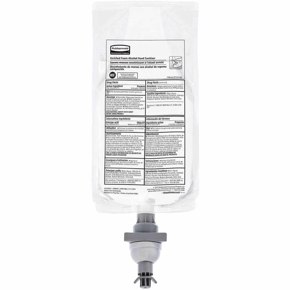 Rubbermaid Commercial Hand Sanitizer Foam Refill - 2000