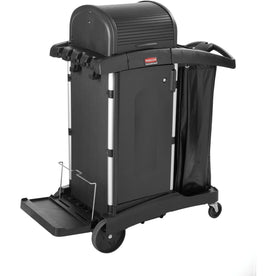 Rubbermaid Commercial High Security Cleaning Cart - Aluminum Plastic - x 22’’ Width 48.3’’ Depth 53.5’’ Height - Black