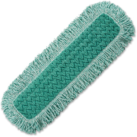 Rubbermaid Commercial HYGEN 24’’ Fringed Dust Mop Pad - Durable MicroFiber - Green - Mops & Refills