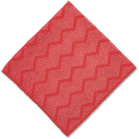 Rubbermaid Commercial HYGEN General Purpose Cloth - Durable 16x16 Red - 12/Carton - Sponges Cleaning Pads & Wipers